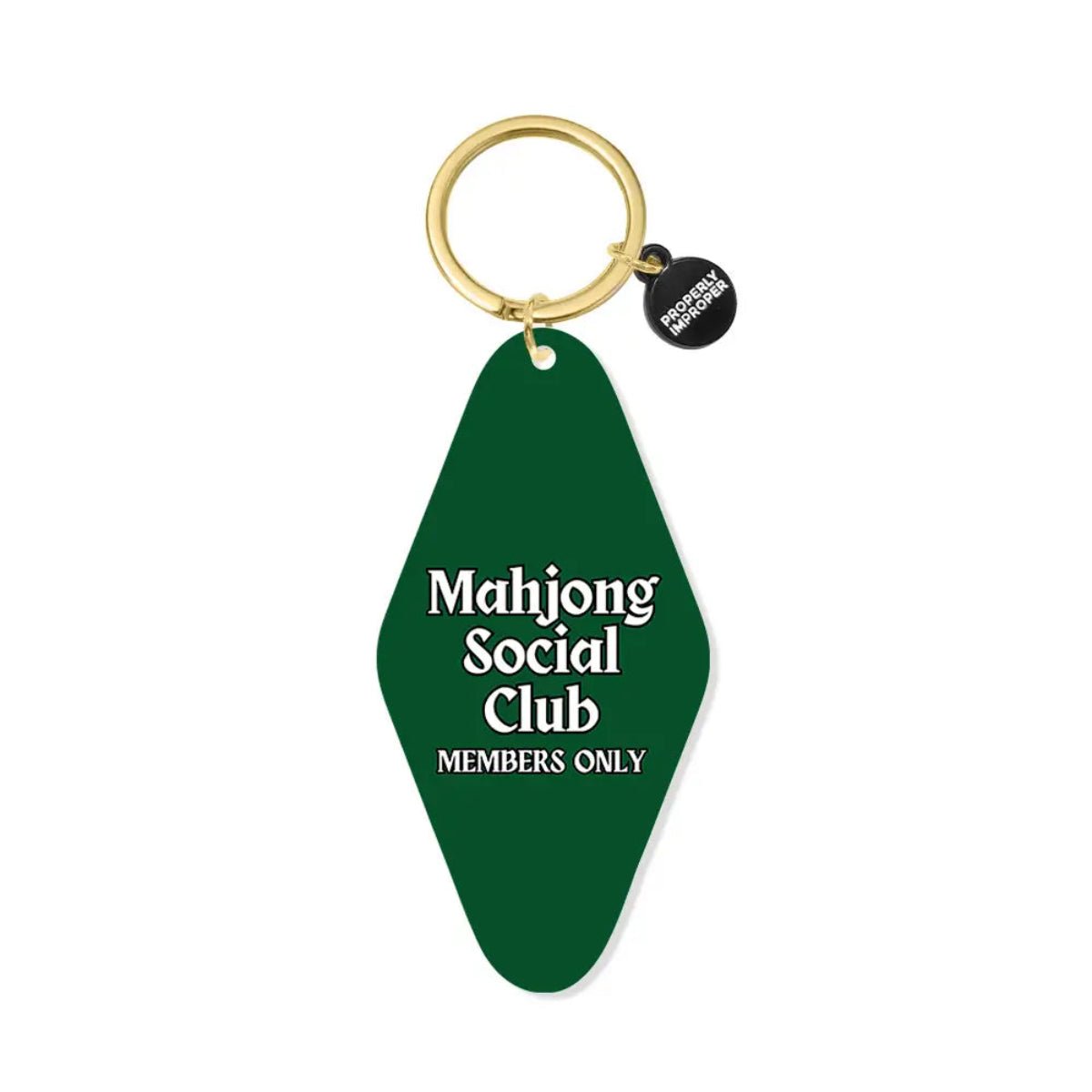 Printed Keychain Mahjong Social Club Members Only - Twirls + Twigs