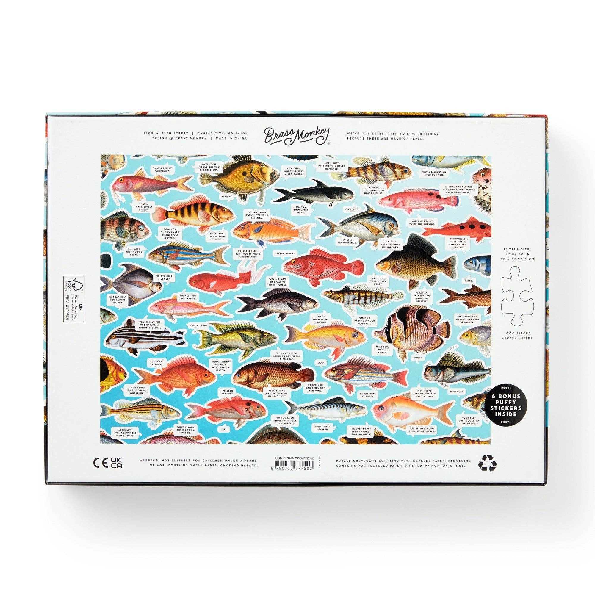 Judgy Fish 1000 Piece Puzzle - Twirls + Twigs