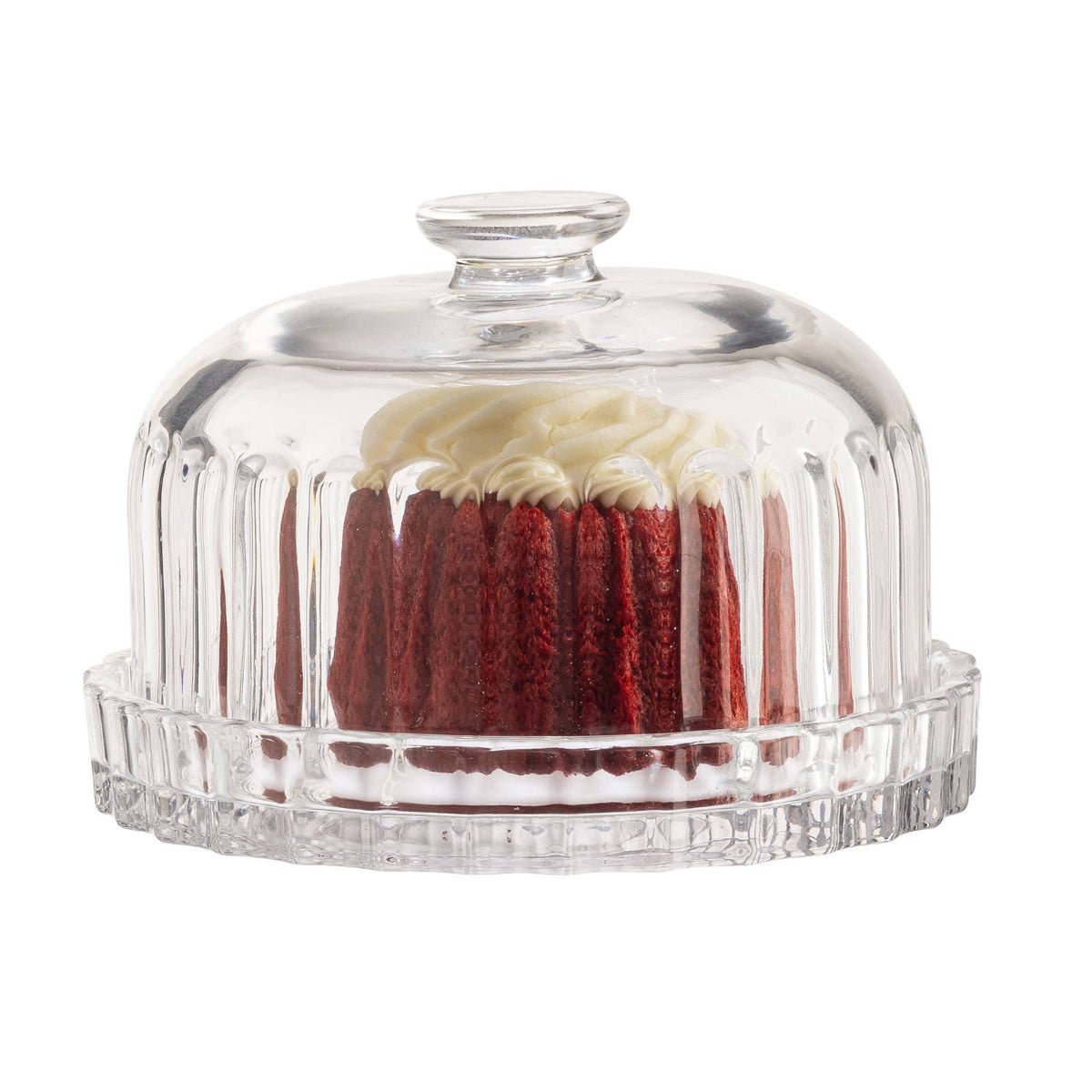 Glass Dessert Dish with Lid - Twirls + Twigs