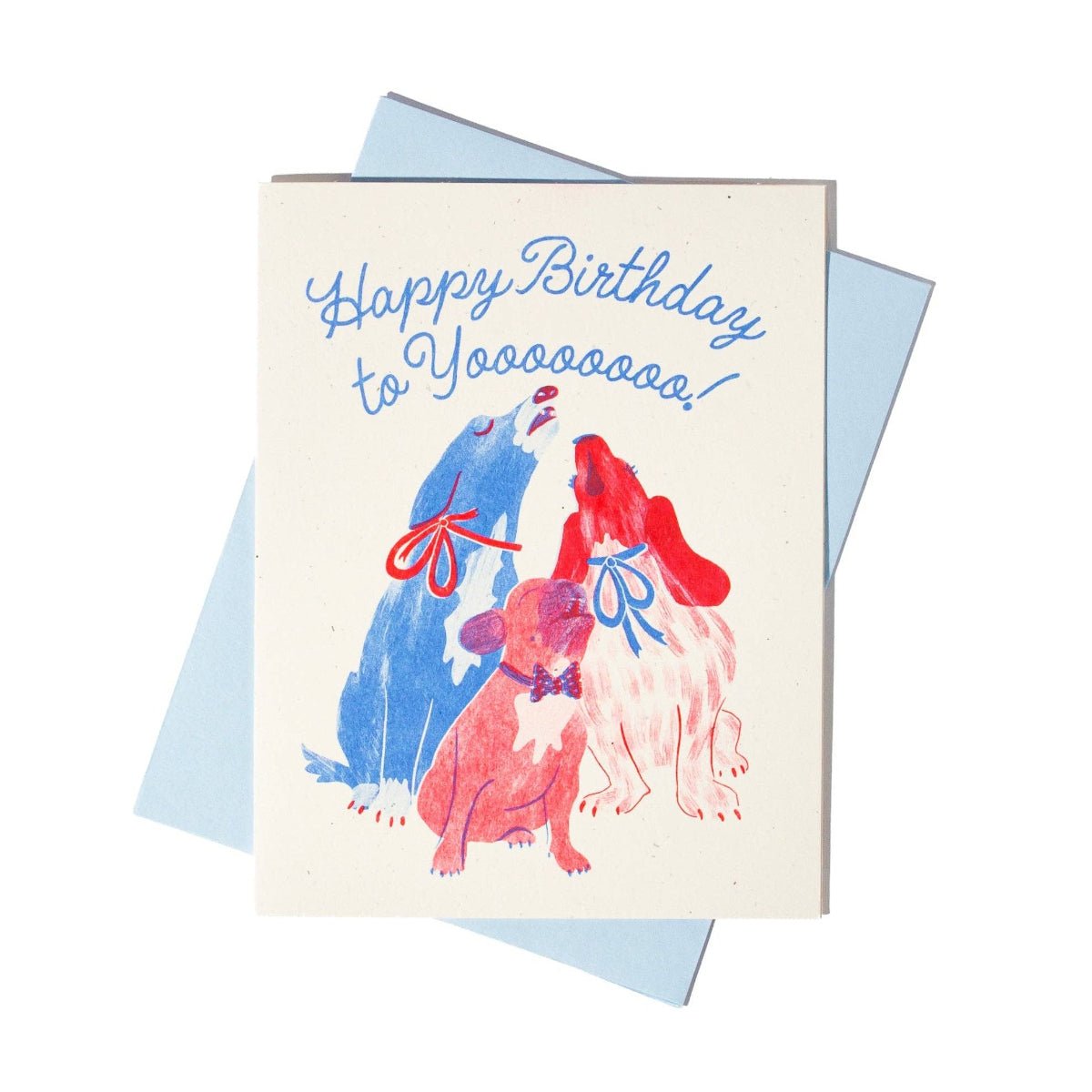 Happy Birthday to Yooooooo! - Risograph Card - Twirls + Twigs