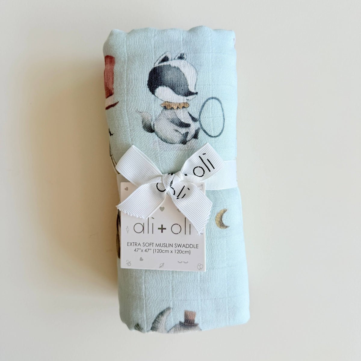 Bamboo Muslin Swaddle Blanket (Circus) - Twirls + Twigs