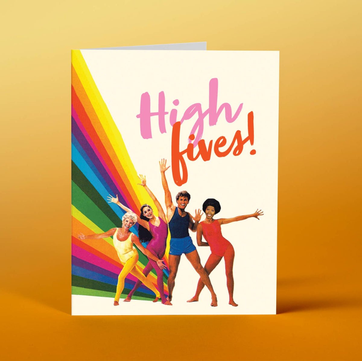 HIGH FIVES 80's Congratulations Card - Twirls + Twigs