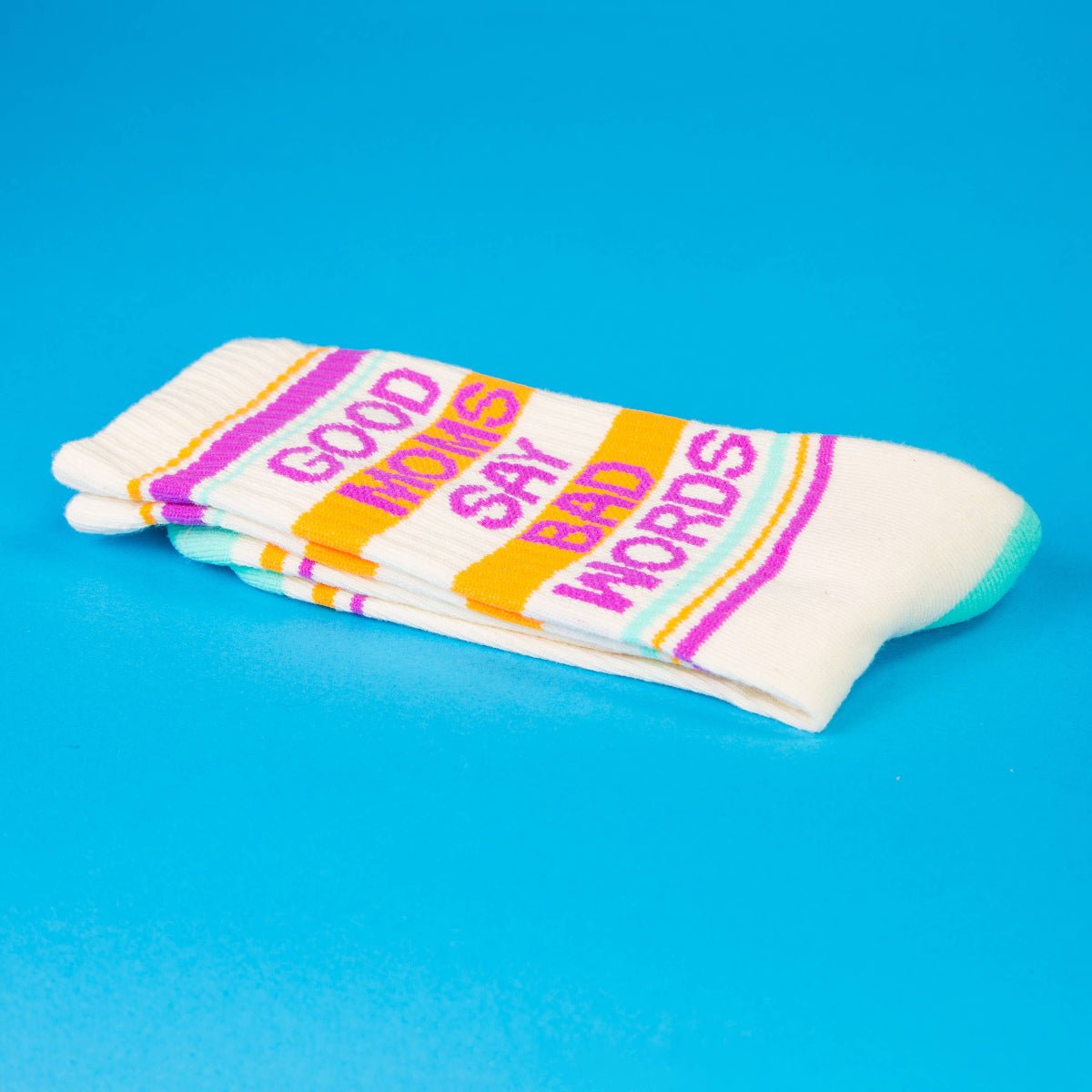 Good Moms Say Bad Words Gym Crew Socks - Twirls + Twigs