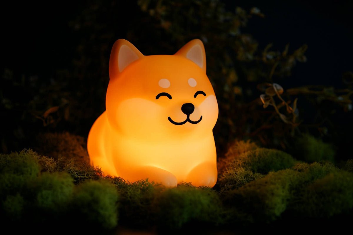 Mushi Ambient Dog Night Light - Squishy Silicone USB-C - Twirls + Twigs