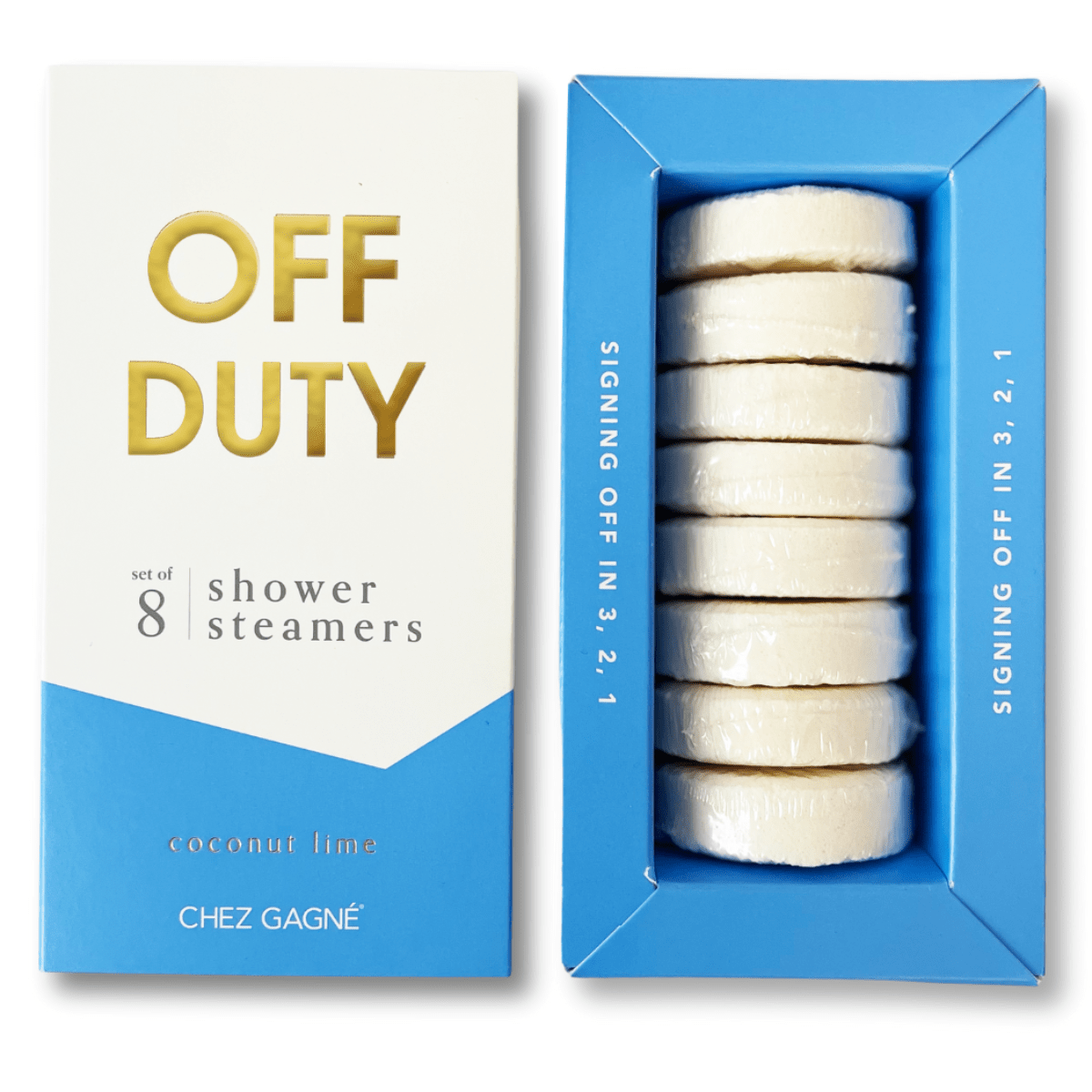 Off Duty - Shower Steamers - Coconut Lime - Set of 8 Tabs - Twirls + Twigs