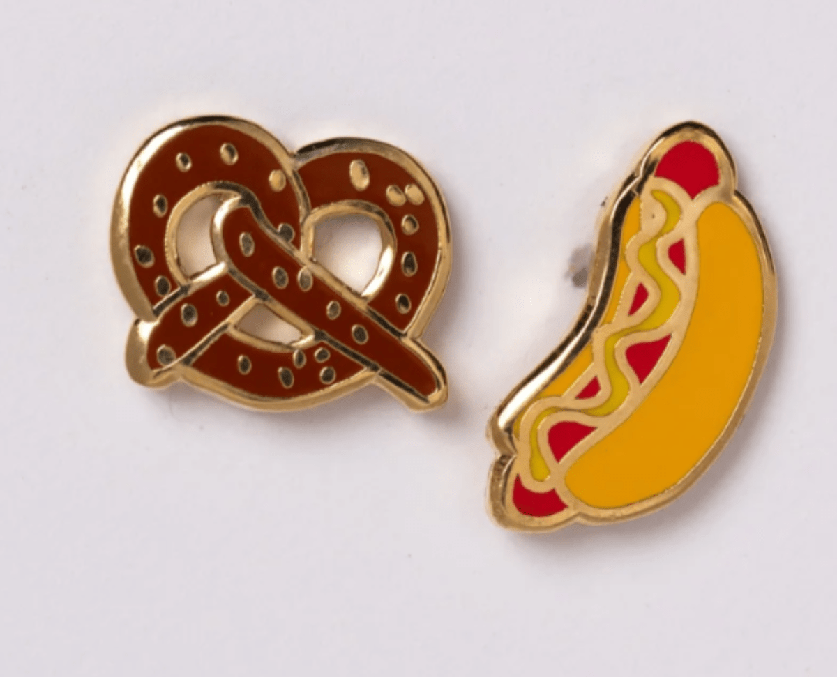 Hot Dog & Pretzel Earrings - Twirls + Twigs
