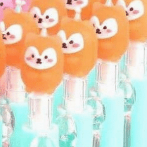 Gel Pen- little critters on top turn with each click - Twirls + Twigs