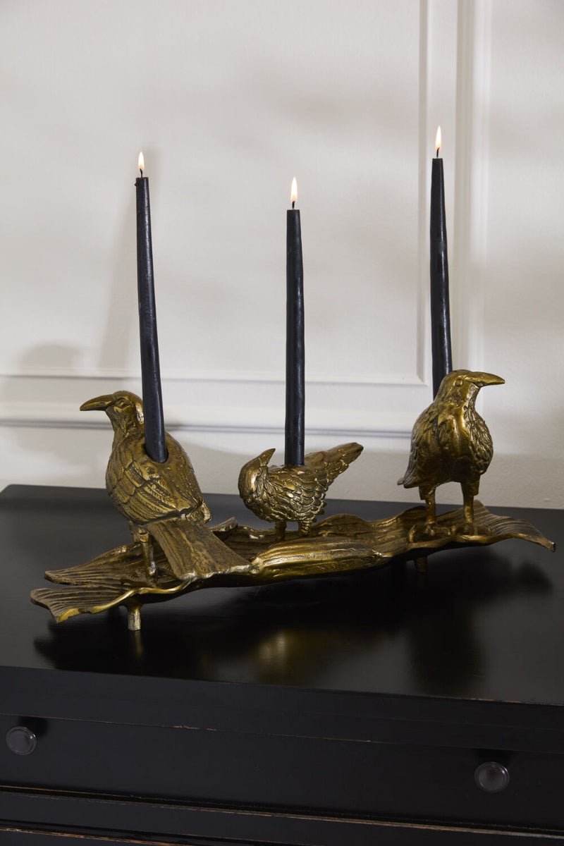 Three Ravens Candleholder - Twirls + Twigs