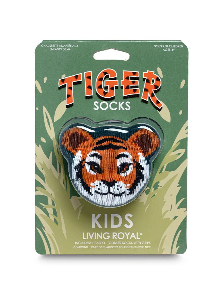 Kids Tiger 3D Socks - Twirls + Twigs