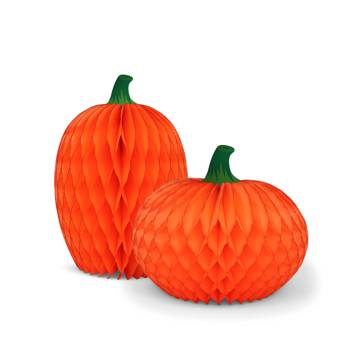 *Halloween* Honeycomb Pumpkin Duo Orange - Twirls + Twigs