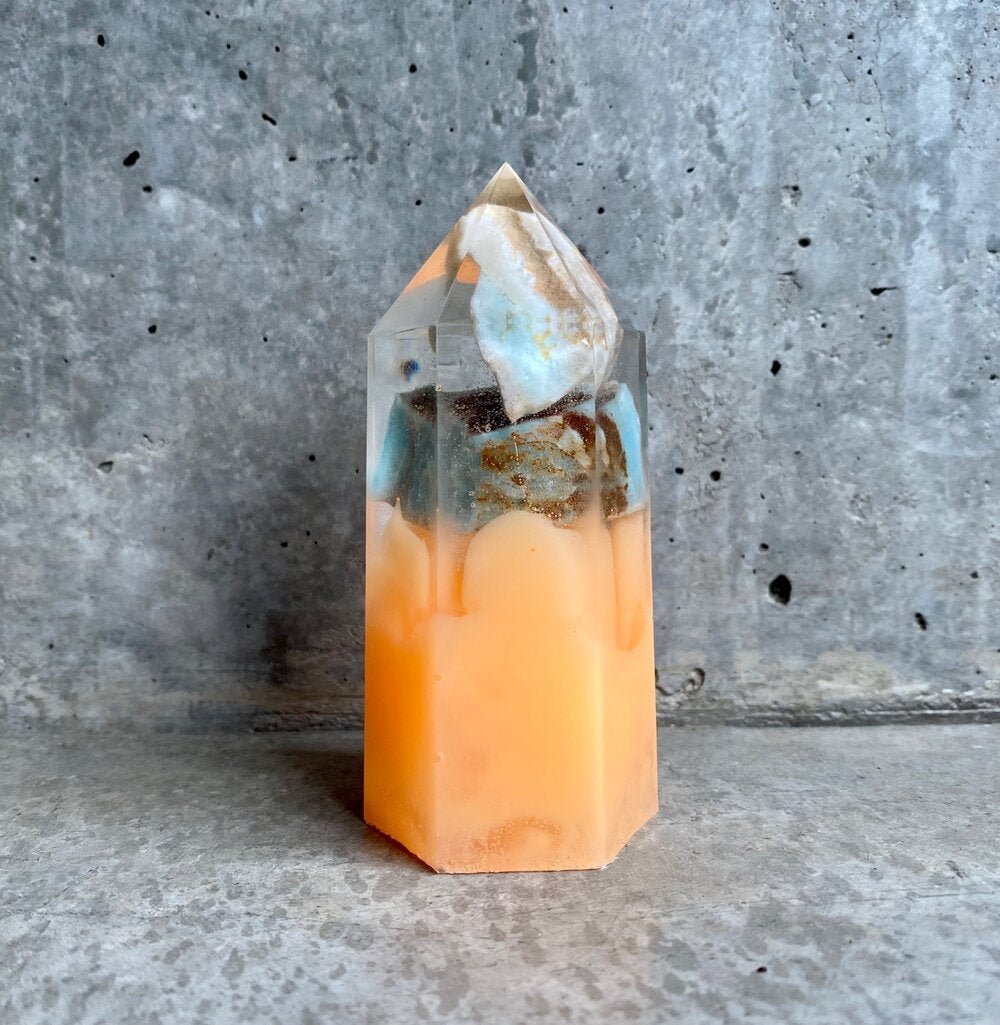 Crystal Tower Amazonite Orange - Twirls + Twigs