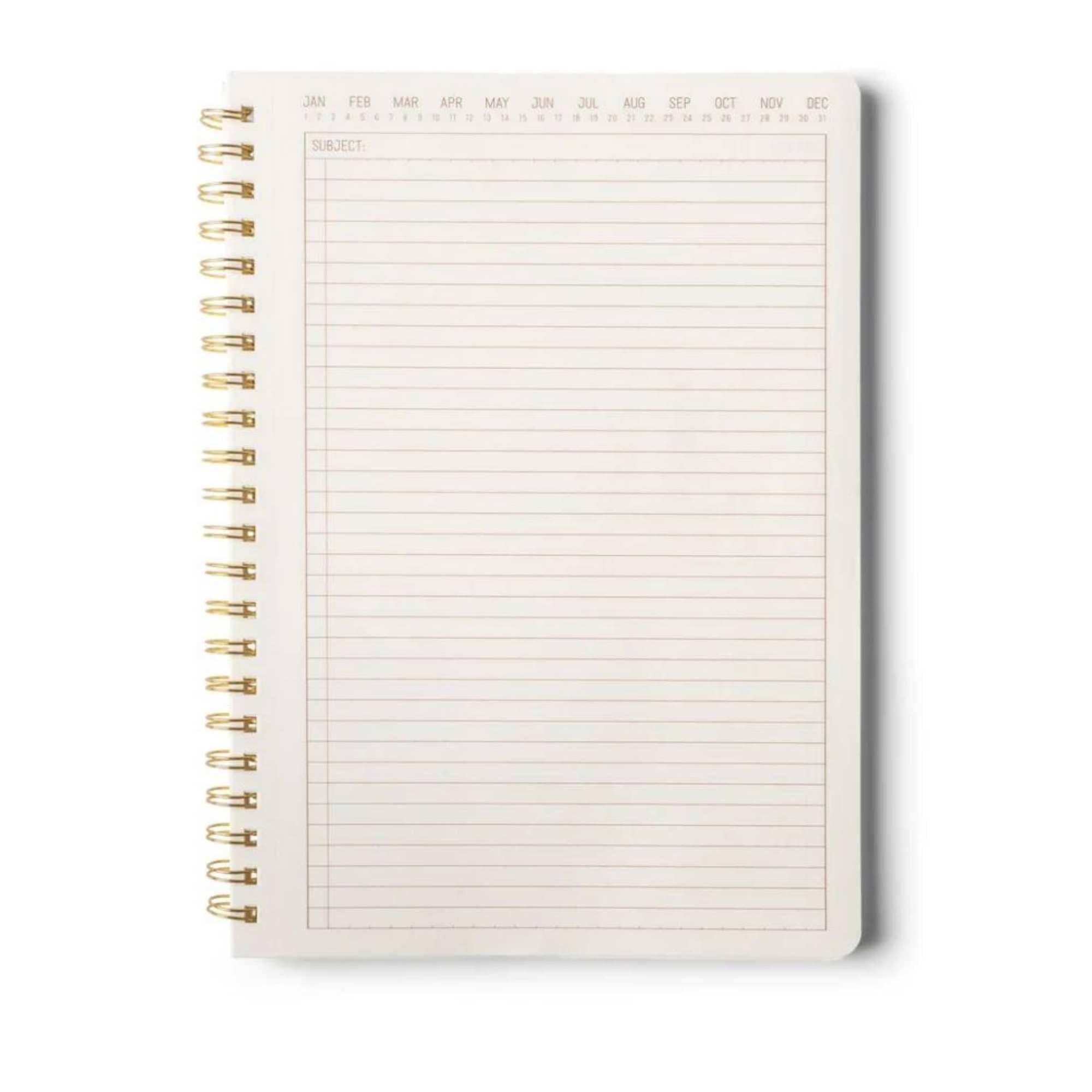 Textured Paper Twin Wire Notebook - Small Juniper - Twirls + Twigs