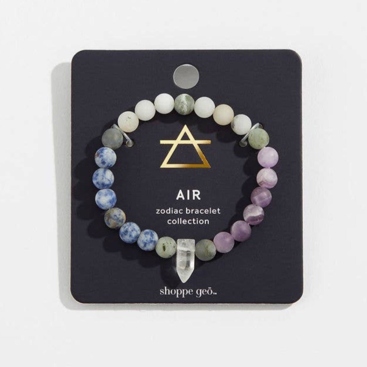 Zodiac Crystal Bead Bracelet Collection: Air - Twirls + Twigs