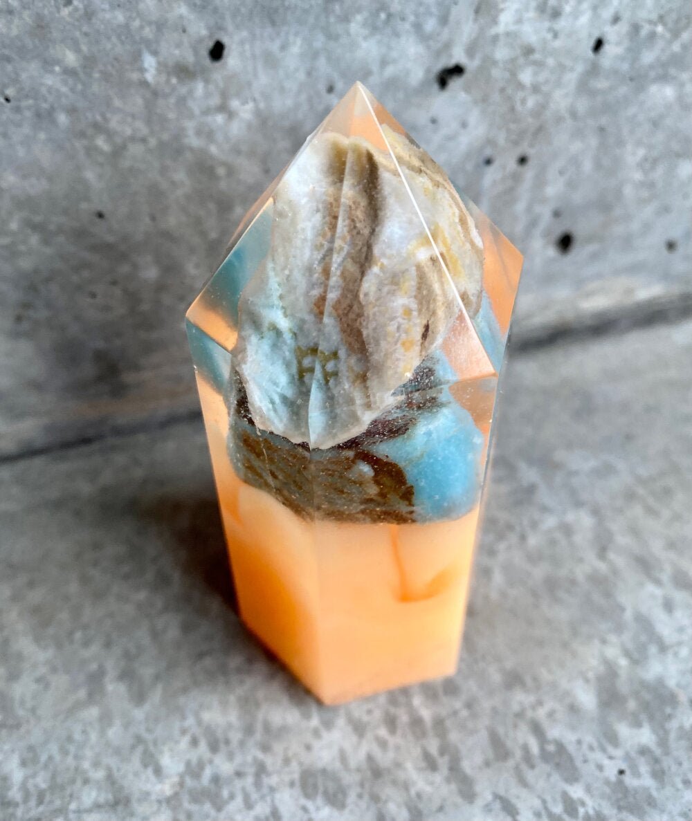 Crystal Tower Amazonite Orange - Twirls + Twigs