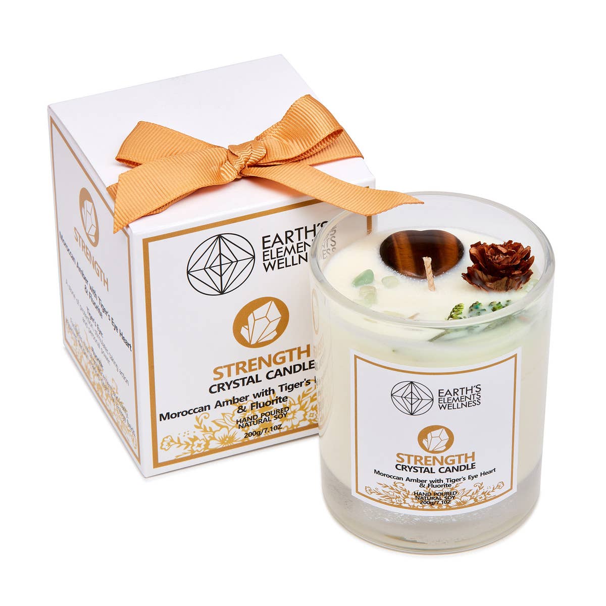 Strength Crystal Candle - Twirls + Twigs