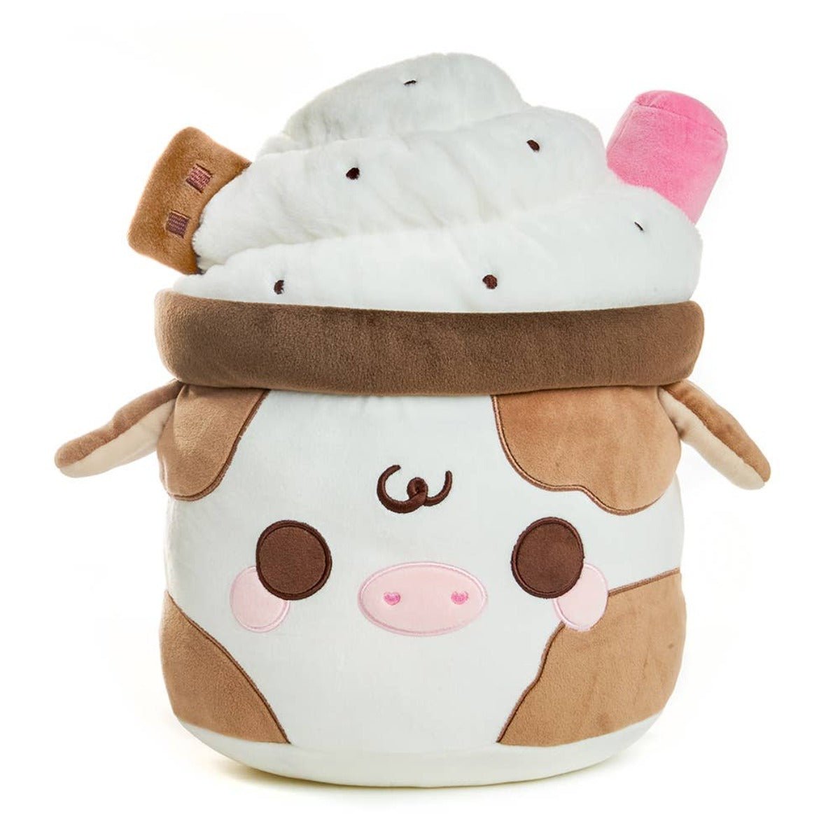 Chocolate Mooshake (Soft Cute Fluffy Dessert Food Plushie) - Twirls + Twigs