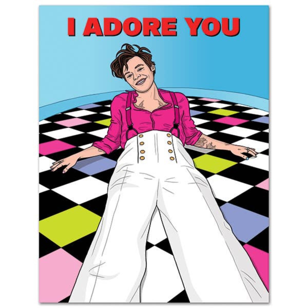 Harry Styles I Adore You Valentine's Day Love Card - Twirls + Twigs