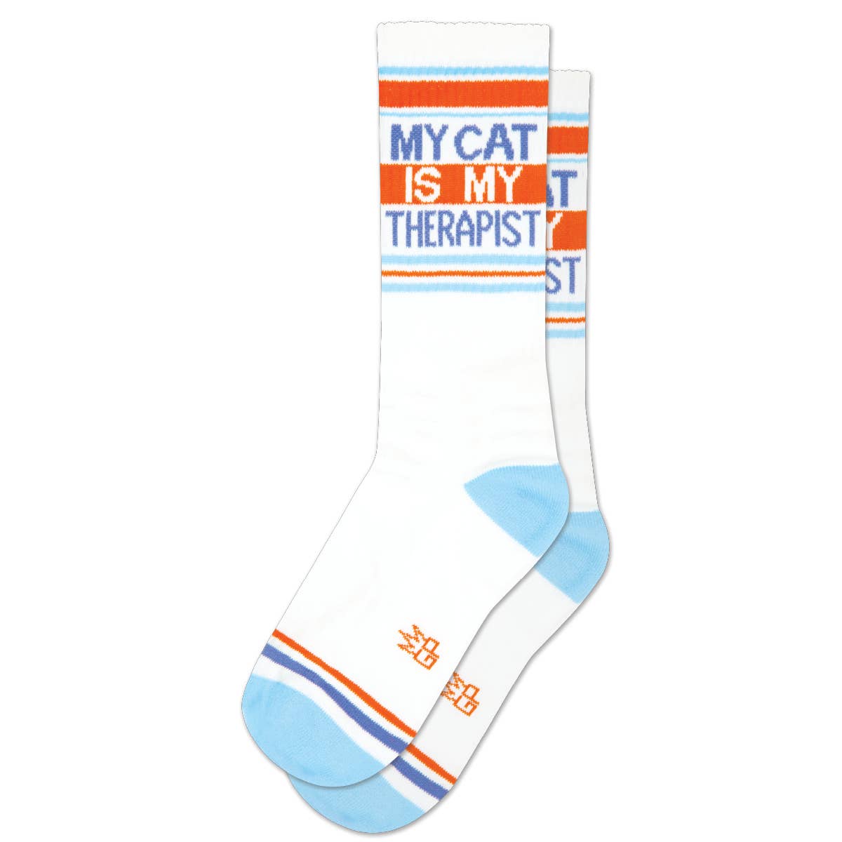 My Cat Is My Therapist Gym Crew Socks - Twirls + Twigs