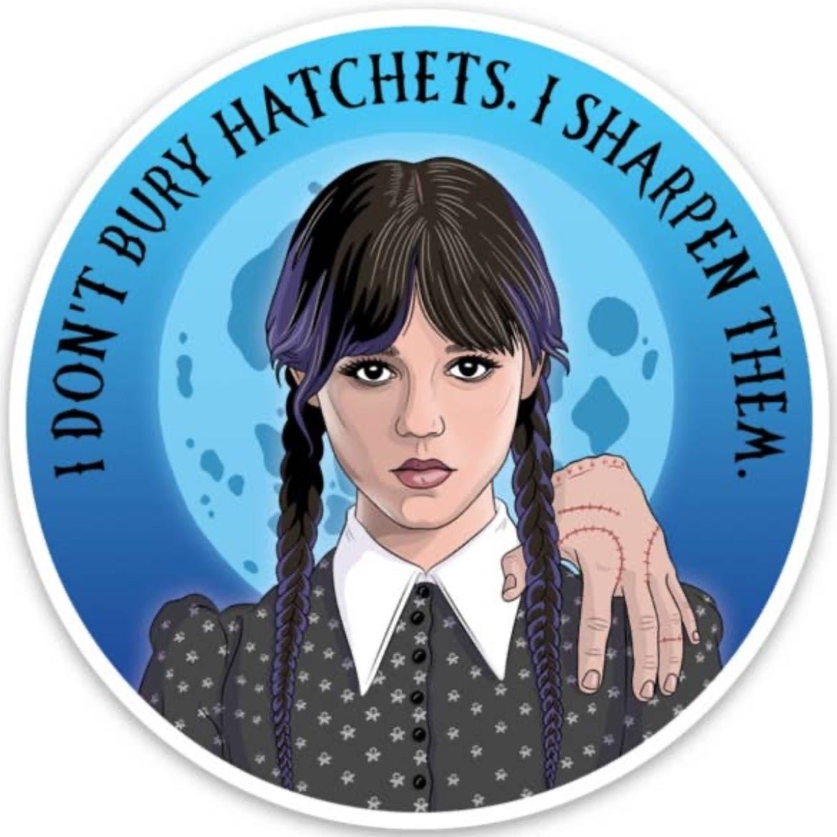 Wednesday Die Cut Sticker - Twirls + Twigs