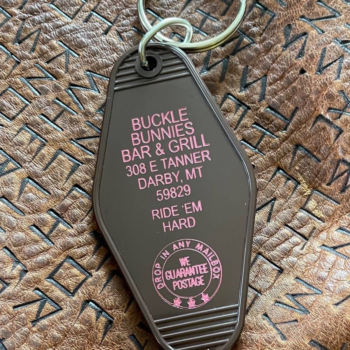 Motel Key Fob - Buckle Bunnies Bar & Grill - Twirls + Twigs