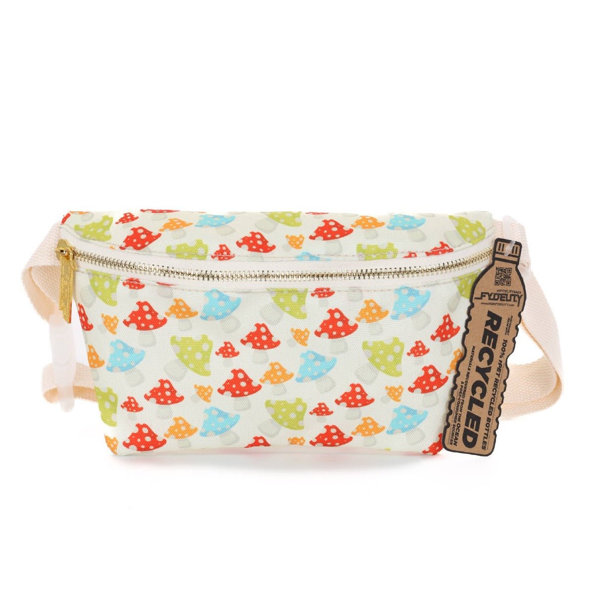 Fanny Pack |Ultra-Slim| Recycled RPET | Multi-Mushroo - Twirls + Twigs