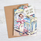 Shit Just Got Real - Sarcastic Baby Shower Card - Twirls + Twigs