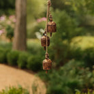 Rustic Wind Chime Small Cascading Bells - Garden, Patio - Twirls + Twigs