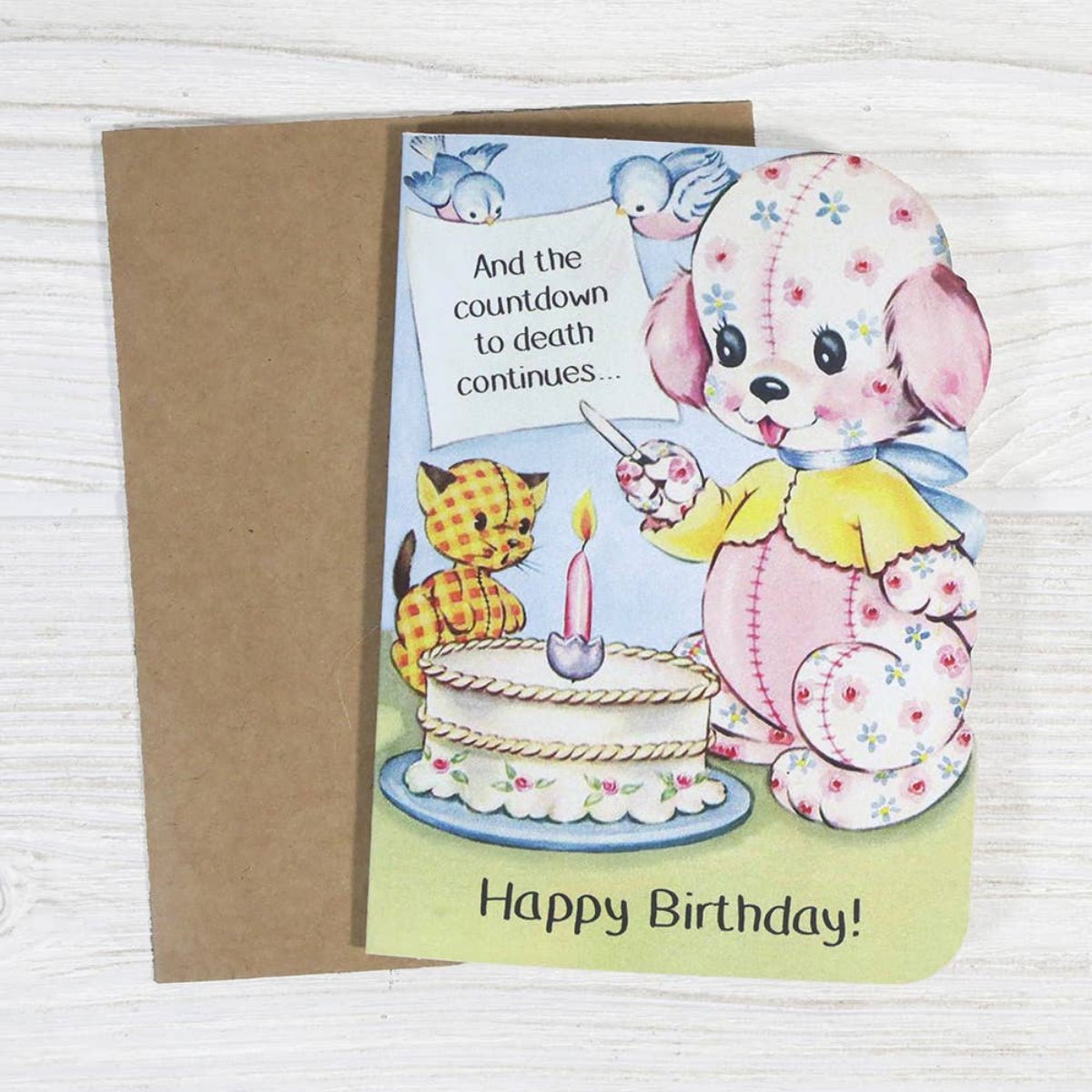 And the Countdown to Death Continues - Funny Birthday Card - Twirls + Twigs