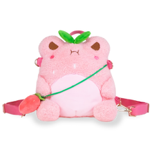  Strawberry Wawa Backpack (Cute Kawaii Pink Frog Shoulder Bag