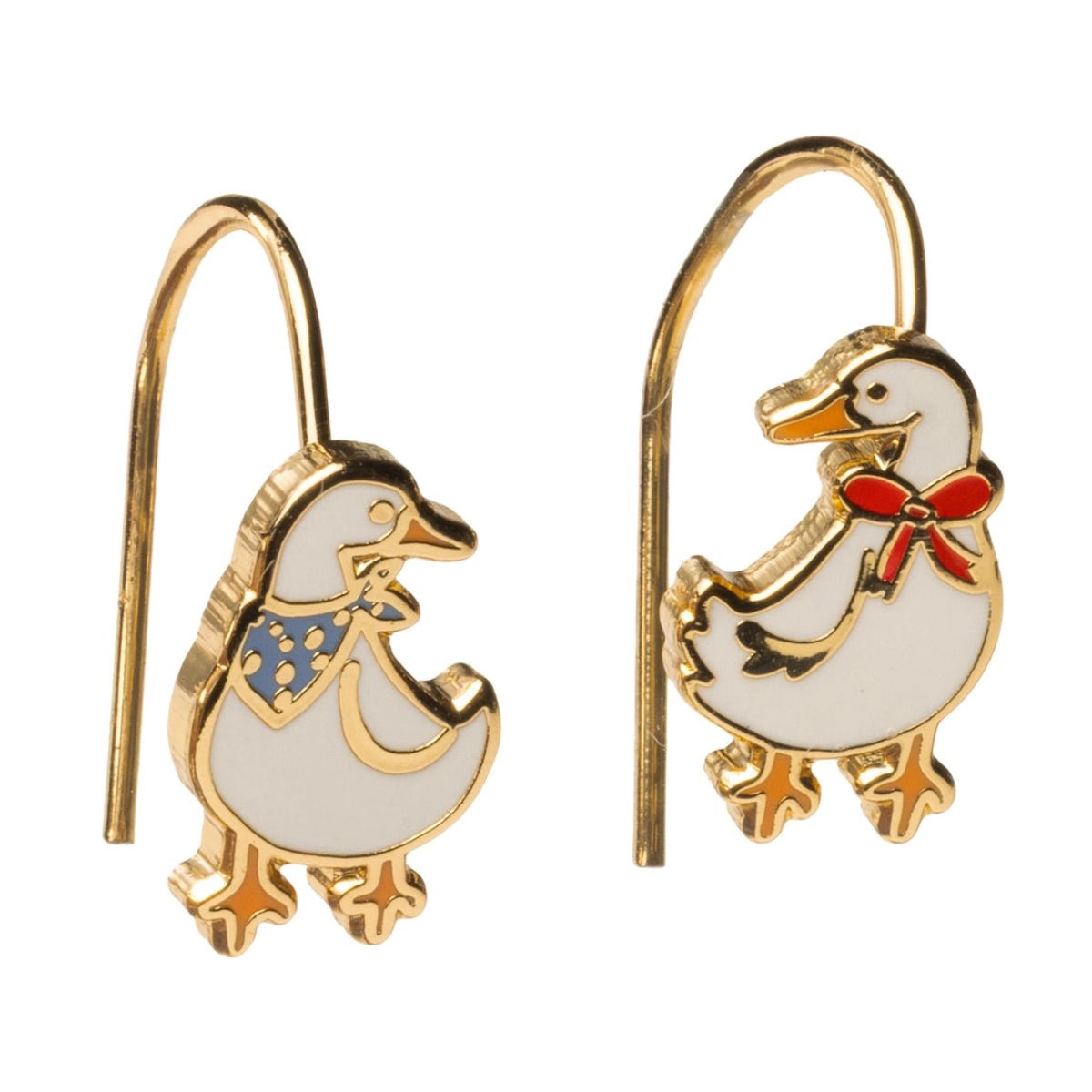 Goose Drop Earrings | Gold Cottagecore Dangle Earrings - Twirls + Twigs