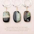 Stone Suncatcher - Sun Rays/Black/Blue Agate - Twirls + Twigs