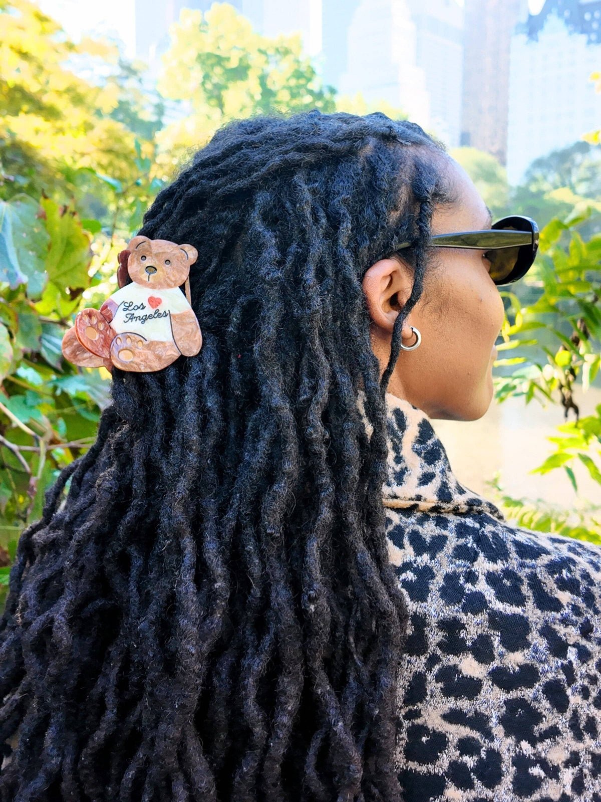 Hand-painted Los Angeles Teddy Claw Hair Clip | Eco-Friendly - Twirls + Twigs