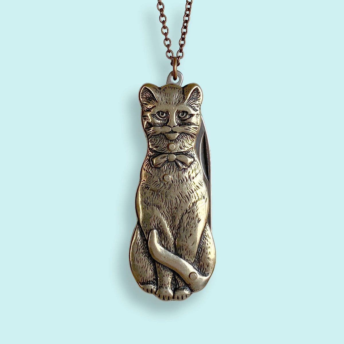 Cat Knife Necklace: 32 Inch - Twirls + Twigs