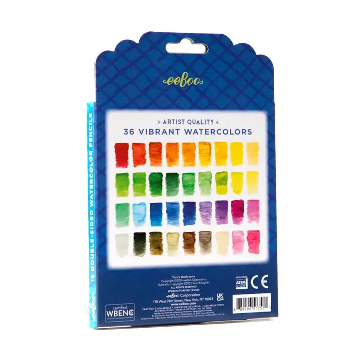 Yumi's Mushrooms 18 Double - Sided Watercolor Pencils - Twirls + Twigs