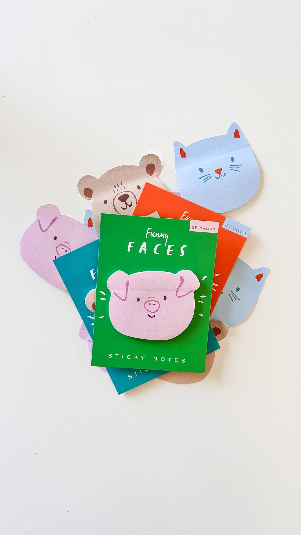 French Bulldog Funny Faces Sticky Notes - Twirls + Twigs