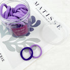 50pcs Candy - Colored Towel Ring Set High Elastic Hair Ties: Green - Twirls + Twigs