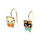 Good & Bad Kitten Gold Drop Earrings | Cat Lover Gift - Twirls + Twigs
