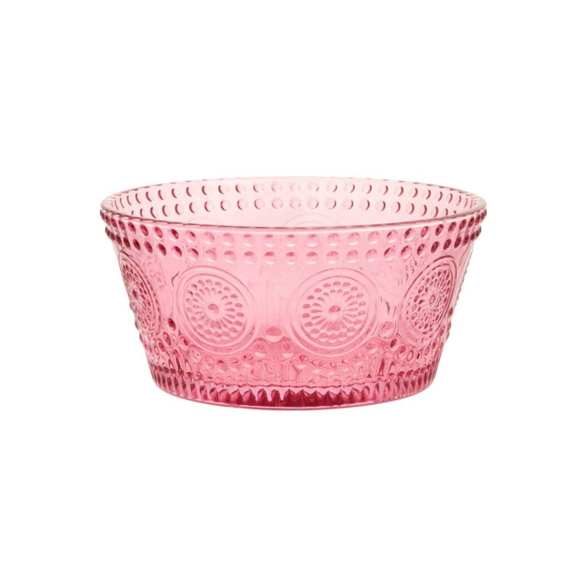Codi Glass Bowl - 4.75" Dia Pink - Twirls + Twigs