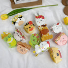 Cartoon Animal Design Hair Clips with Flower Accents: Chicken - Twirls + Twigs