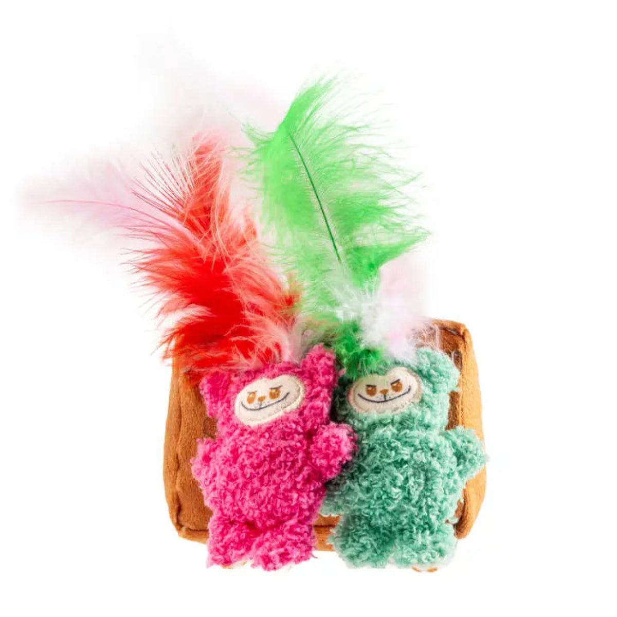 Lameowow Handbag Catnip Cat Toy with Feathers - Twirls + Twigs
