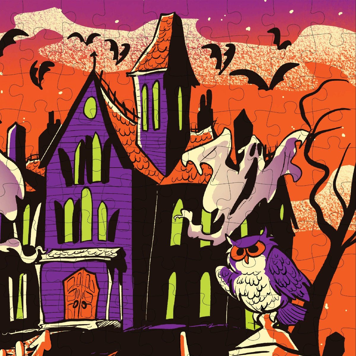 A Haunted Halloween 500-piece Jigsaw Puzzle - Twirls + Twigs