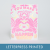 Appreciation Good Things Letterpress Greeting Card