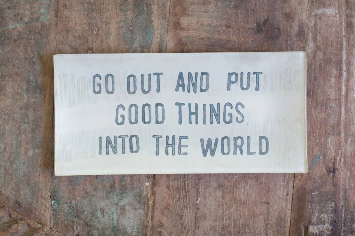 Good Things Rectangle Decoupage Plate - Twirls + Twigs