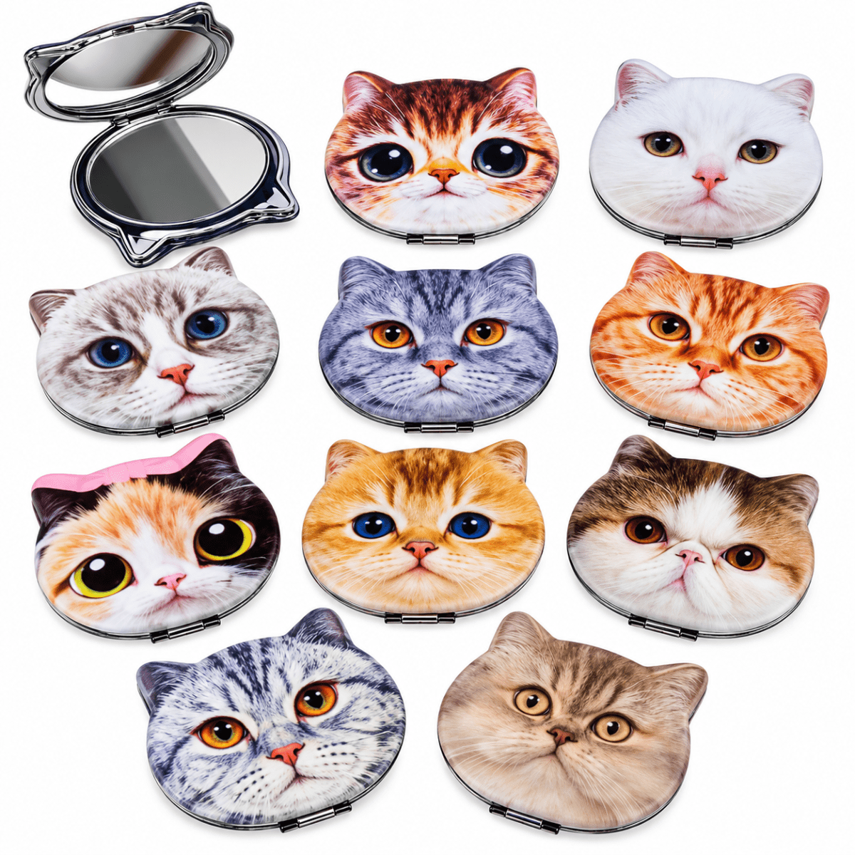 Cute Cat Face Mirror and Magnifying Glass - Twirls + Twigs