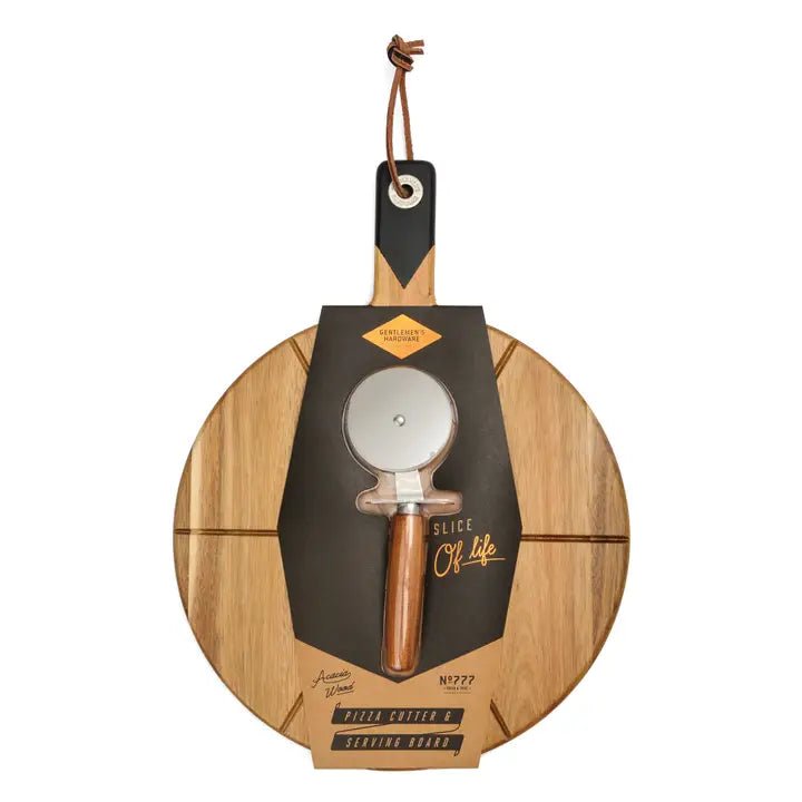 Pizza Board with Pizza Cutter - Twirls + Twigs