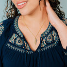 Small Gold Fish Knife Necklace: 18 Inch - Twirls + Twigs