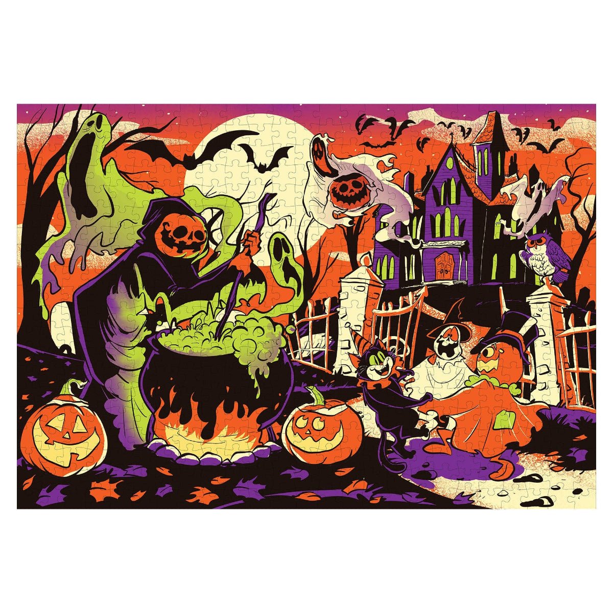 A Haunted Halloween 500-piece Jigsaw Puzzle - Twirls + Twigs