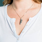 Small Silver Fish Knife Necklace: 18 Inch - Twirls + Twigs