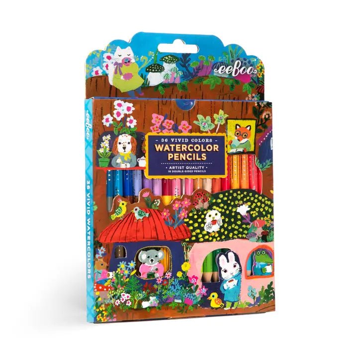 Yumi's Mushrooms 18 Double - Sided Watercolor Pencils - Twirls + Twigs