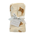 Bamboo Muslin Swaddle Baby Blanket (Teddy Bear) - Twirls + Twigs